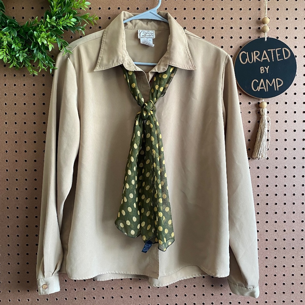 Vintage Company Collection Blouse & Neck Scarf